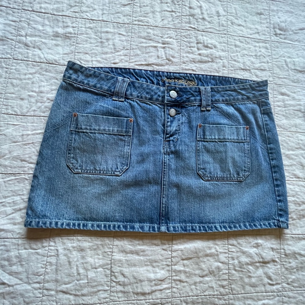 Y2K American Eagle Outfitters Blue Denim Mini Skirt